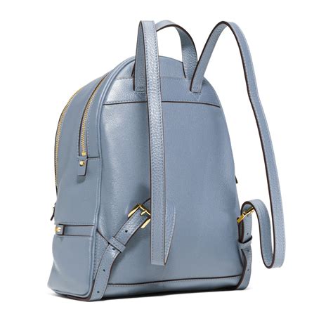 michael michael kors rhea small leather backpack pale blue|Michael Kors rhea large backpack.